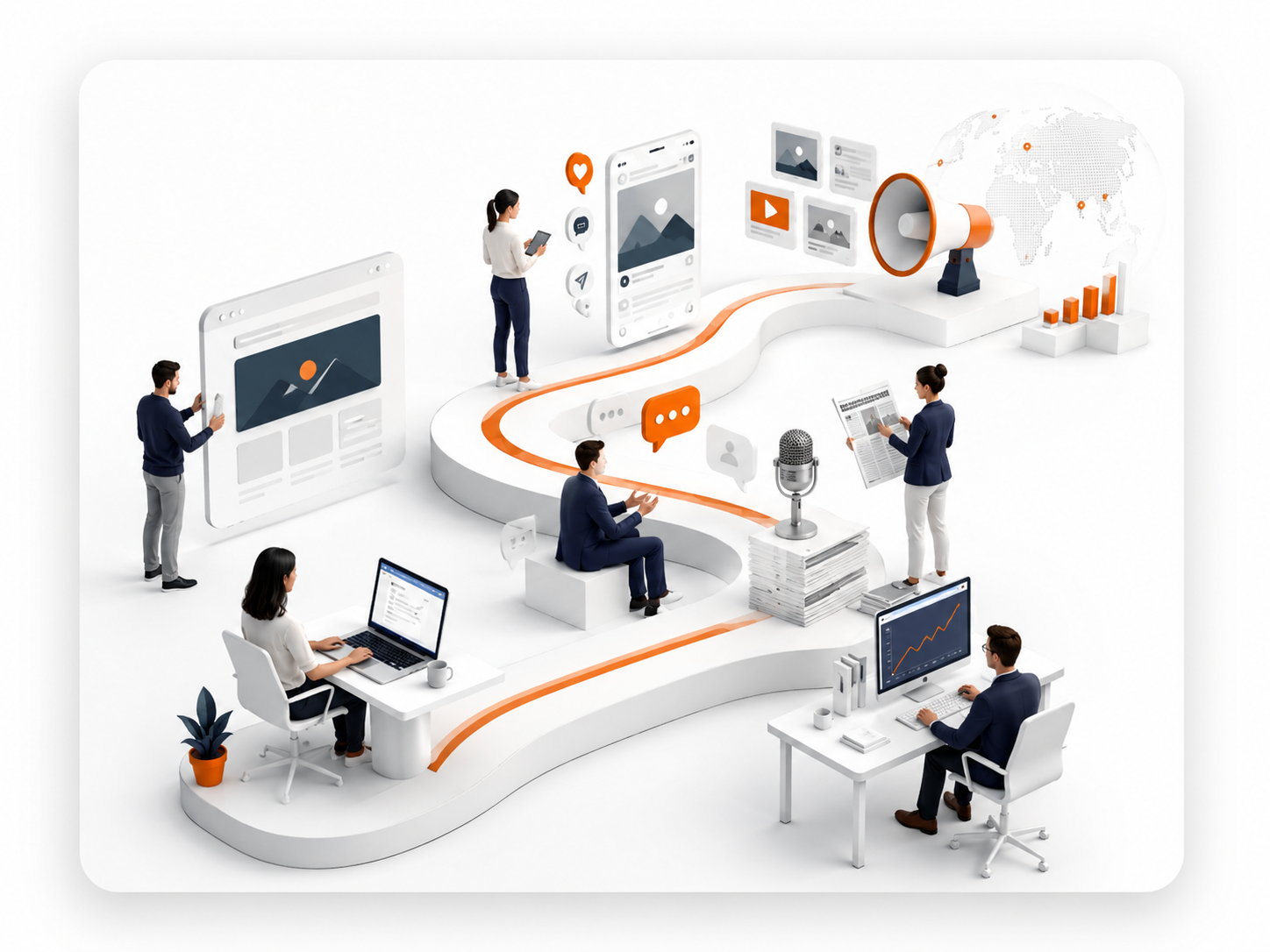 Agencia de comunicaciones 360° - Equipo trabajando