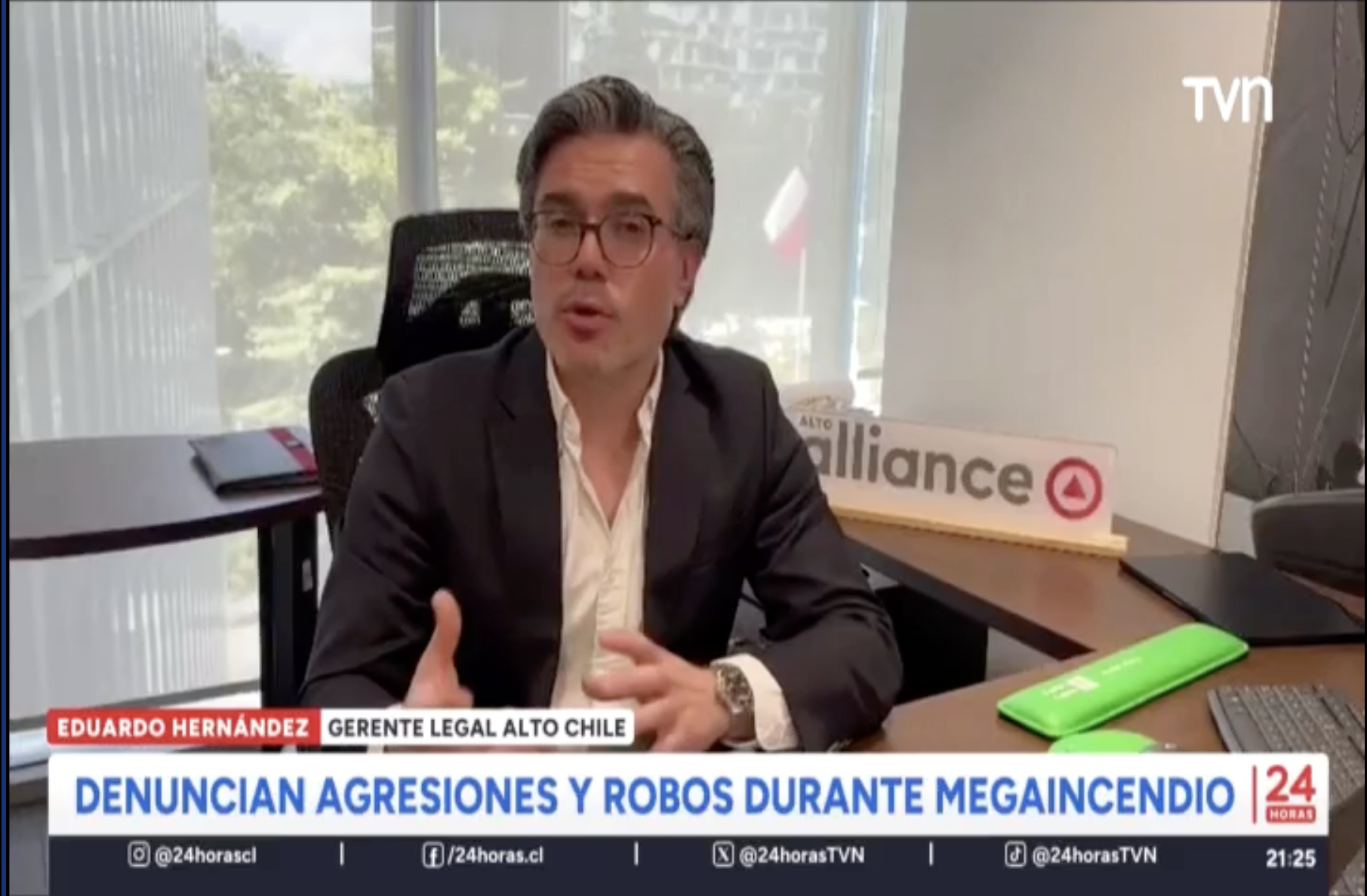 Aparición de Alto Alliance en TVN