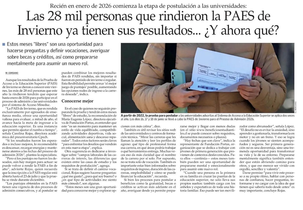 Cobertura de Cpech en El Mercurio
