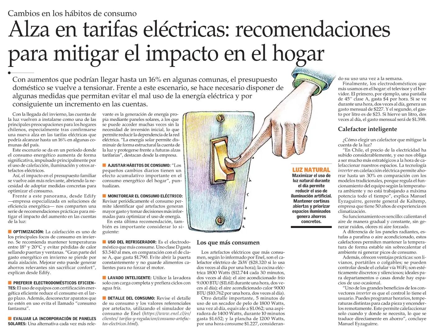 Cobertura de Kaltemp en El Mercurio