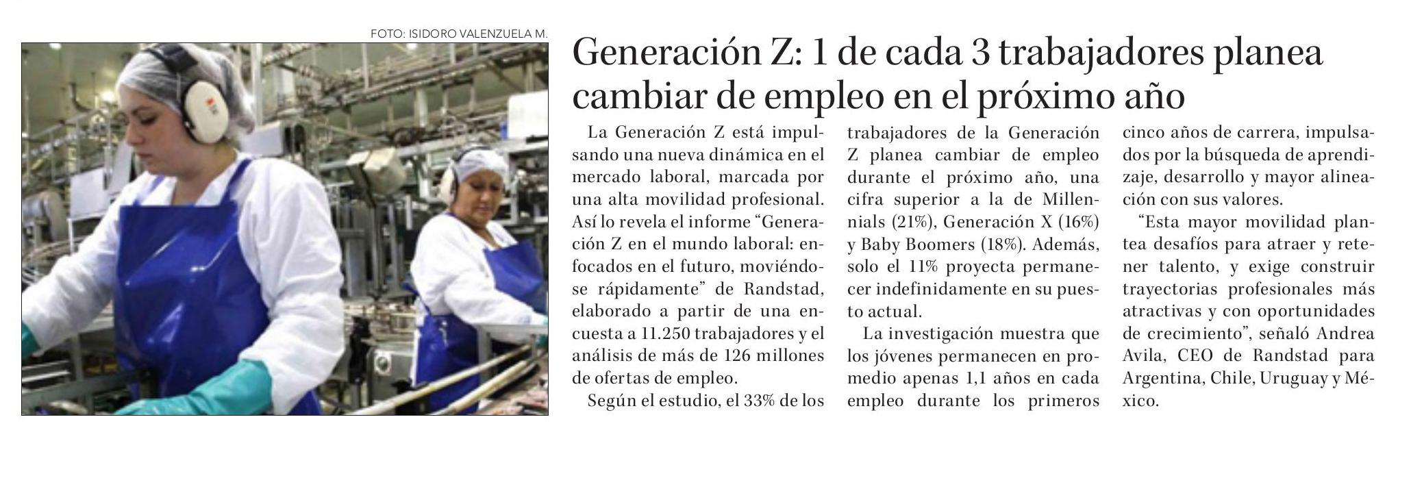 Cobertura de Randstad en Diario Concepción