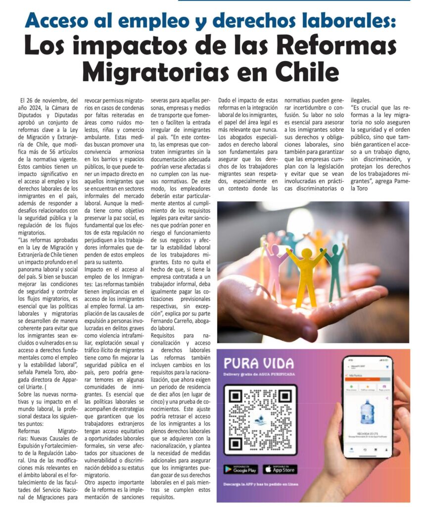 Acceso al empleo y derechos laborales: Los impactos de las Reformas Migratorias en Chile