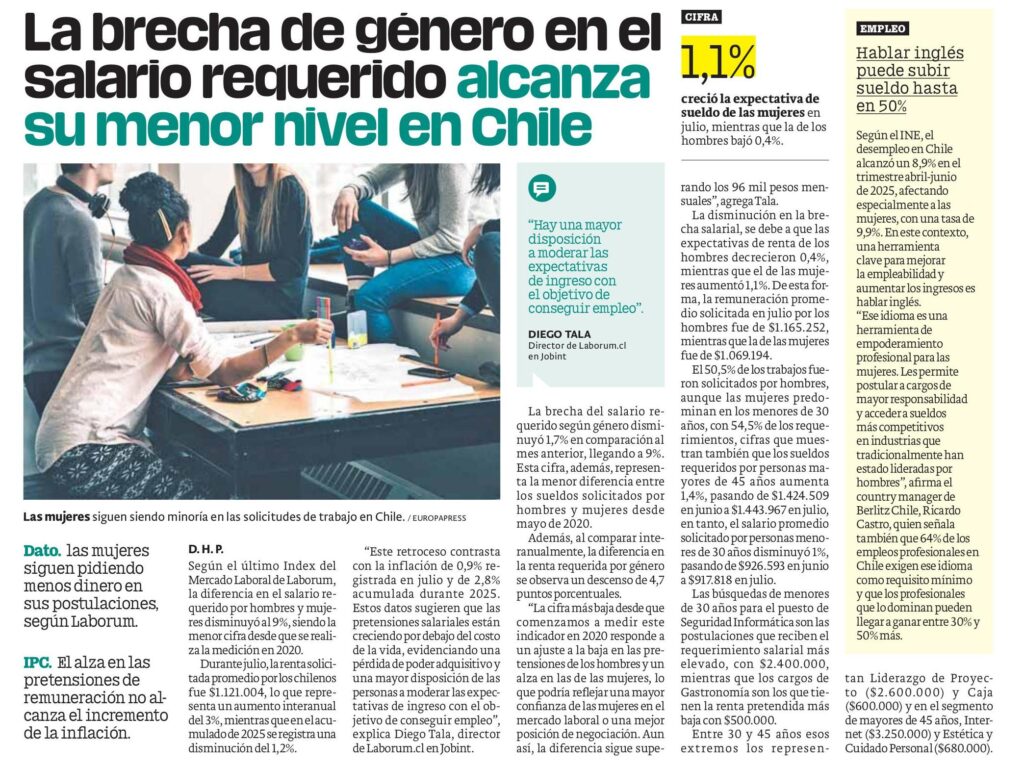 Alta cifra de desempleo femenino en Chile: cómo el inglés es clave para mejorar empleabilidad y subir un sueldo hasta en un 50%