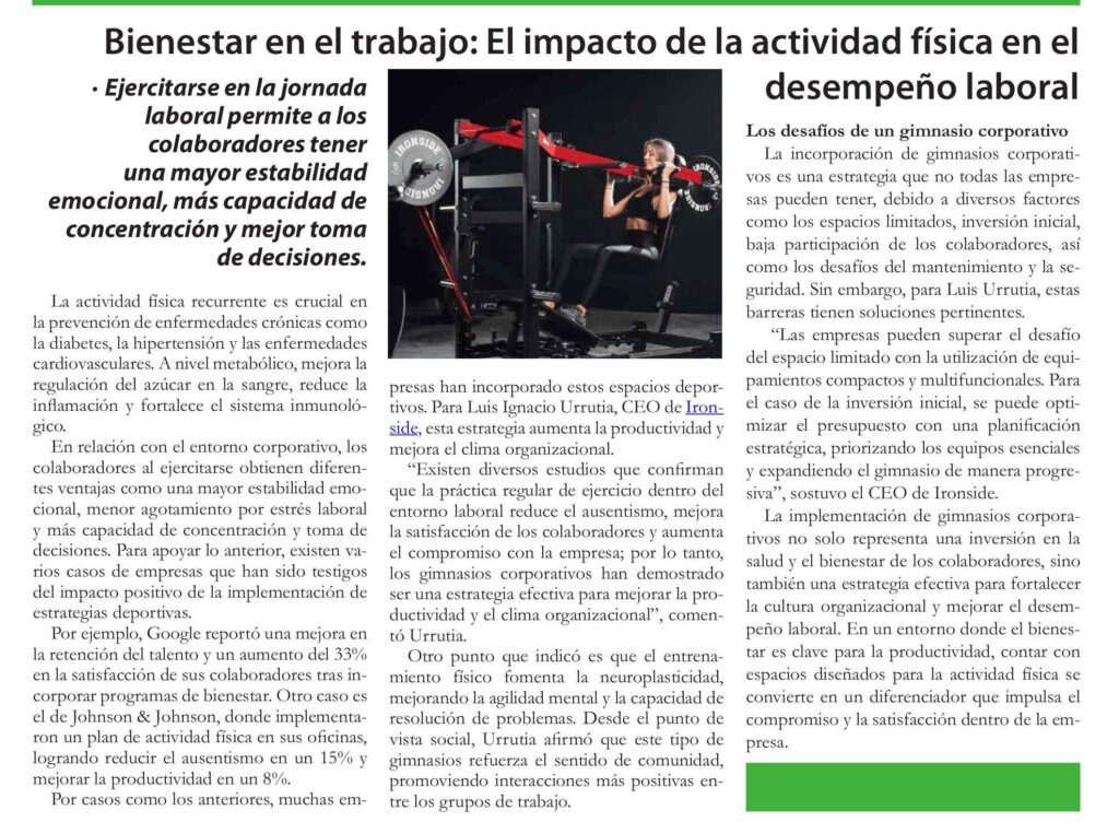 Bienestar en la oficina: el impacto de la actividad física en las empresas