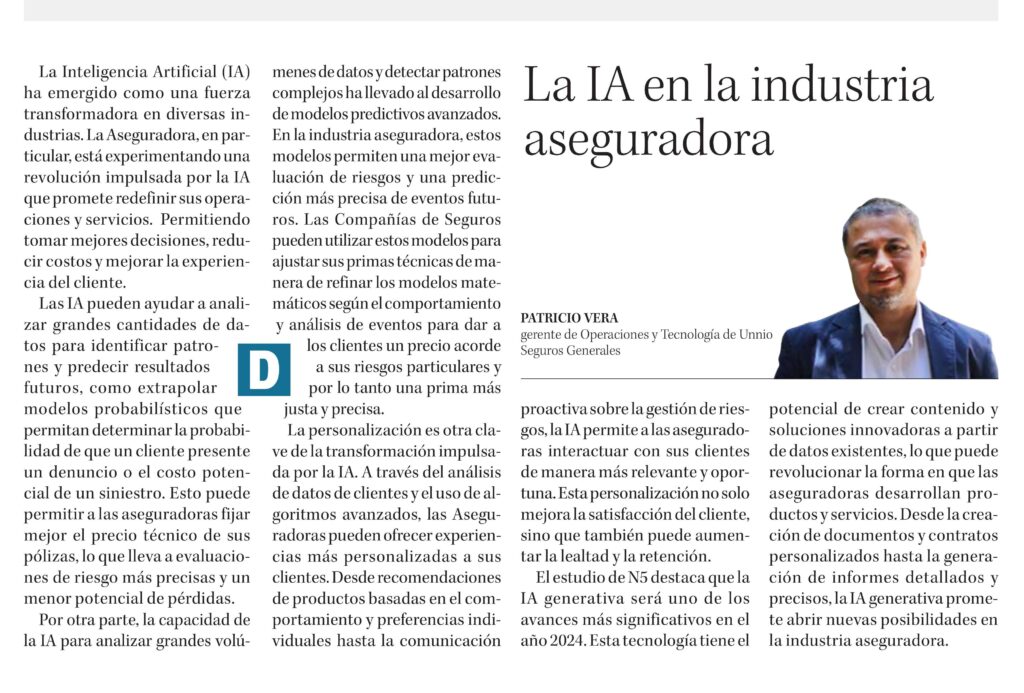 Desde automatización a modelos predictivos: 2024 es el año de la IA en la Industria Aseguradora