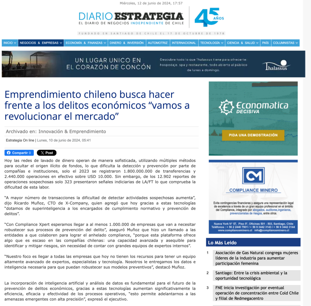 Emprendimiento chileno busca hacer frente a los delitos económicos “vamos a revolucionar el mercado”