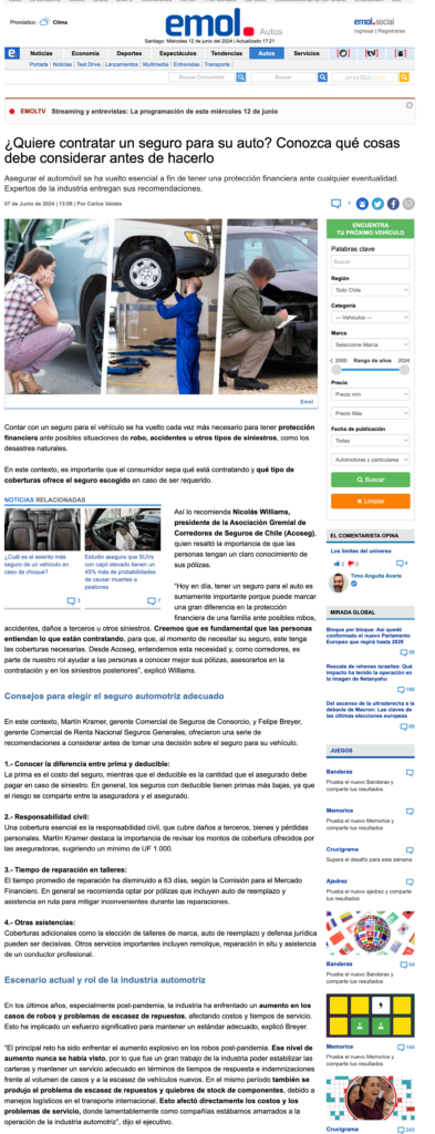 ¿Quiere contratar un seguro para su auto? Atento a estas recomendaciones de expertos