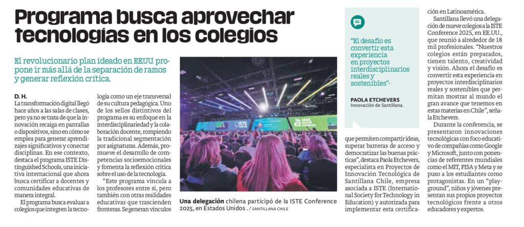 Tecnología con propósito: Educación chilena avanza hacia estándares globales en tecnología pedagógica